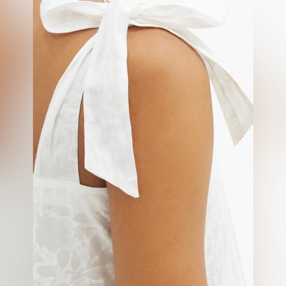 Juliet Dunn's white to blue gradient Shadow Flower-print midi dress NWT - Picture 6 of 10